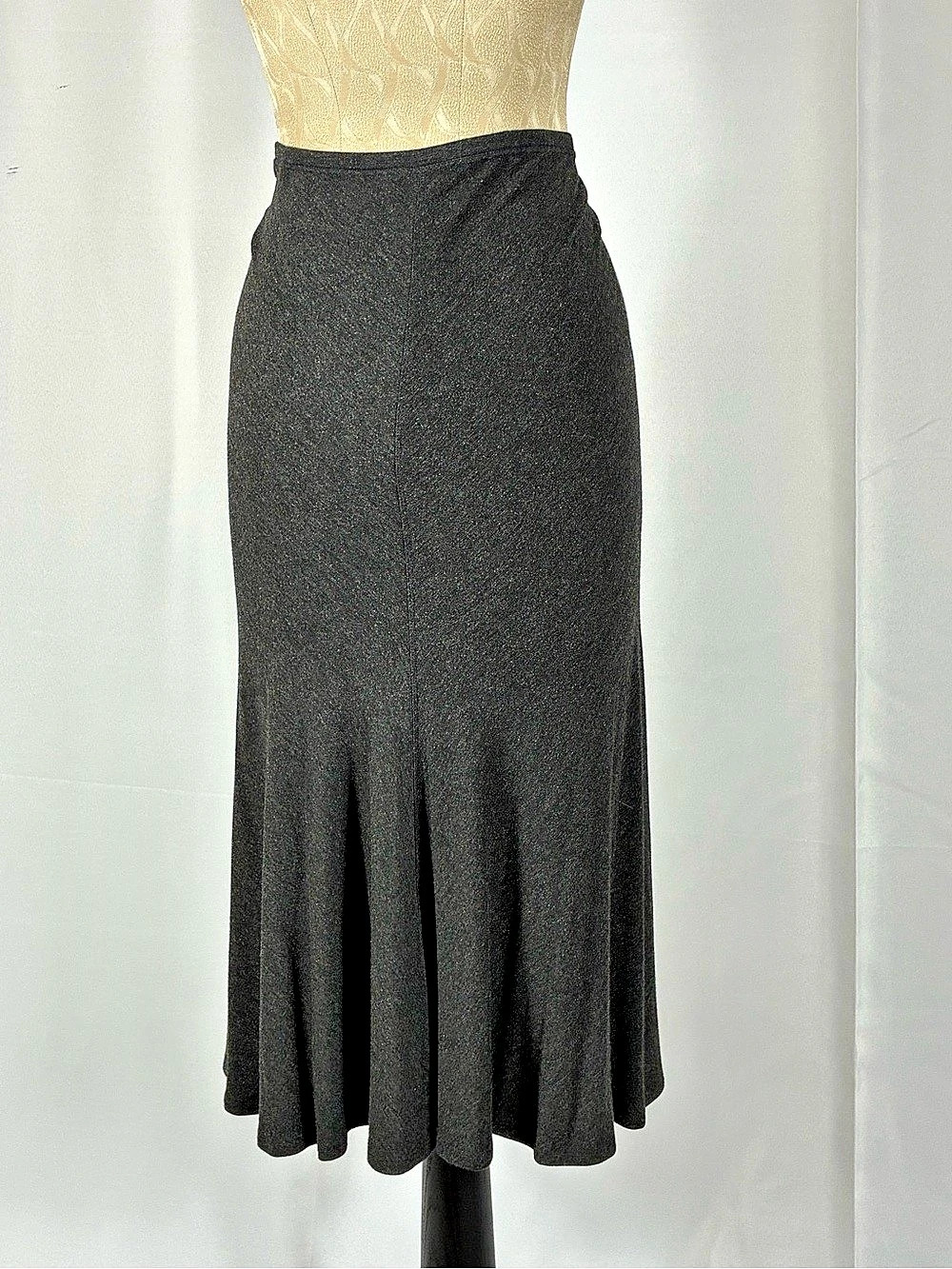 Donna Karan Gray Midi Skirt Size 8 Like New